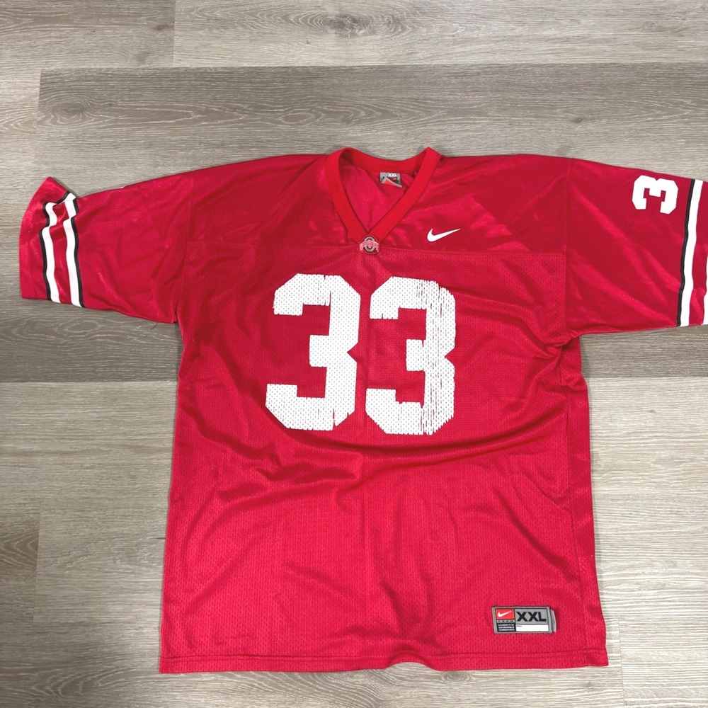 Vtg Nike Ohio State Buckeyes Jersey Mens XXL Red James Laurinaitis #33 Football